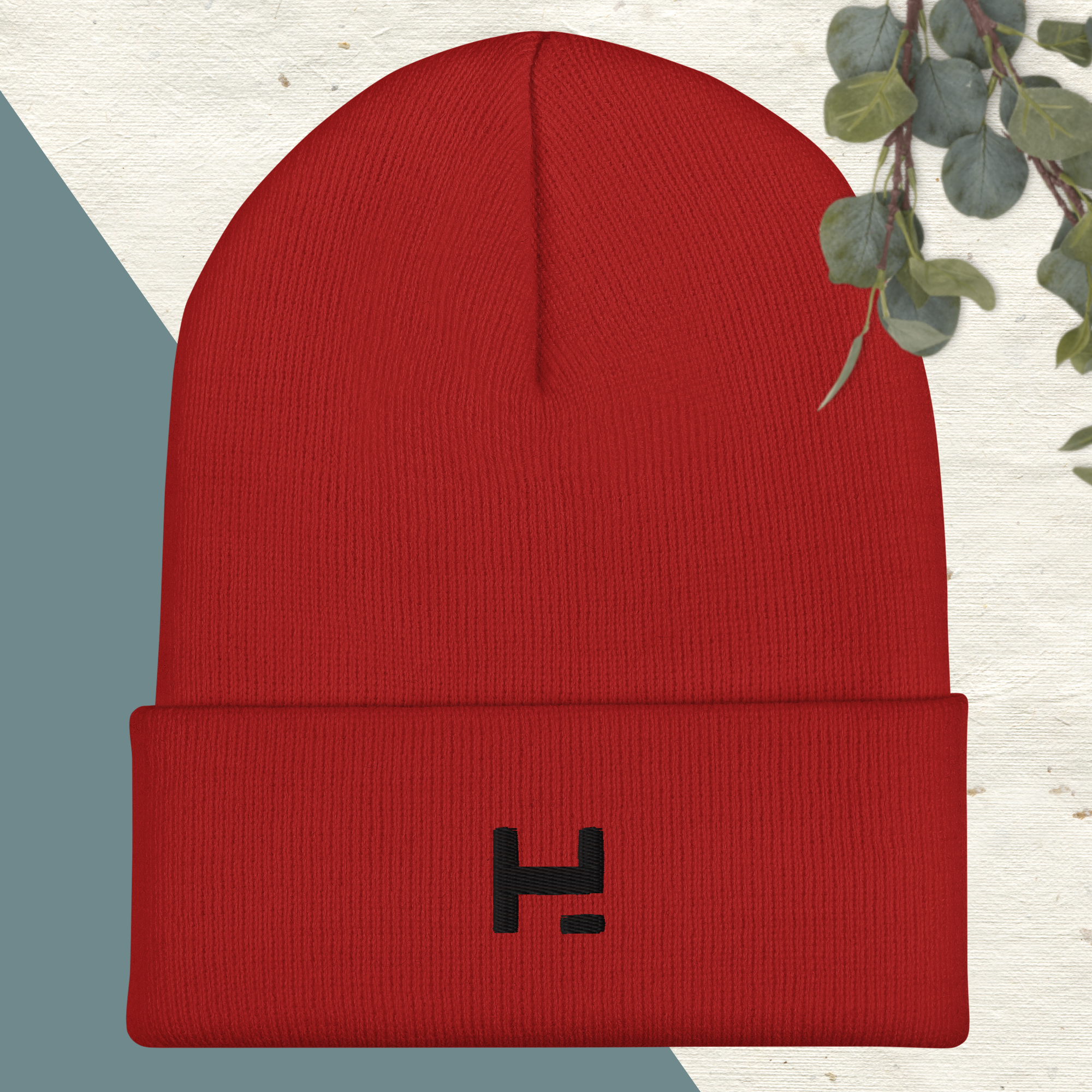 Bonnet HelveTee – Édition "Winter Ace" (Rouge Alpin)