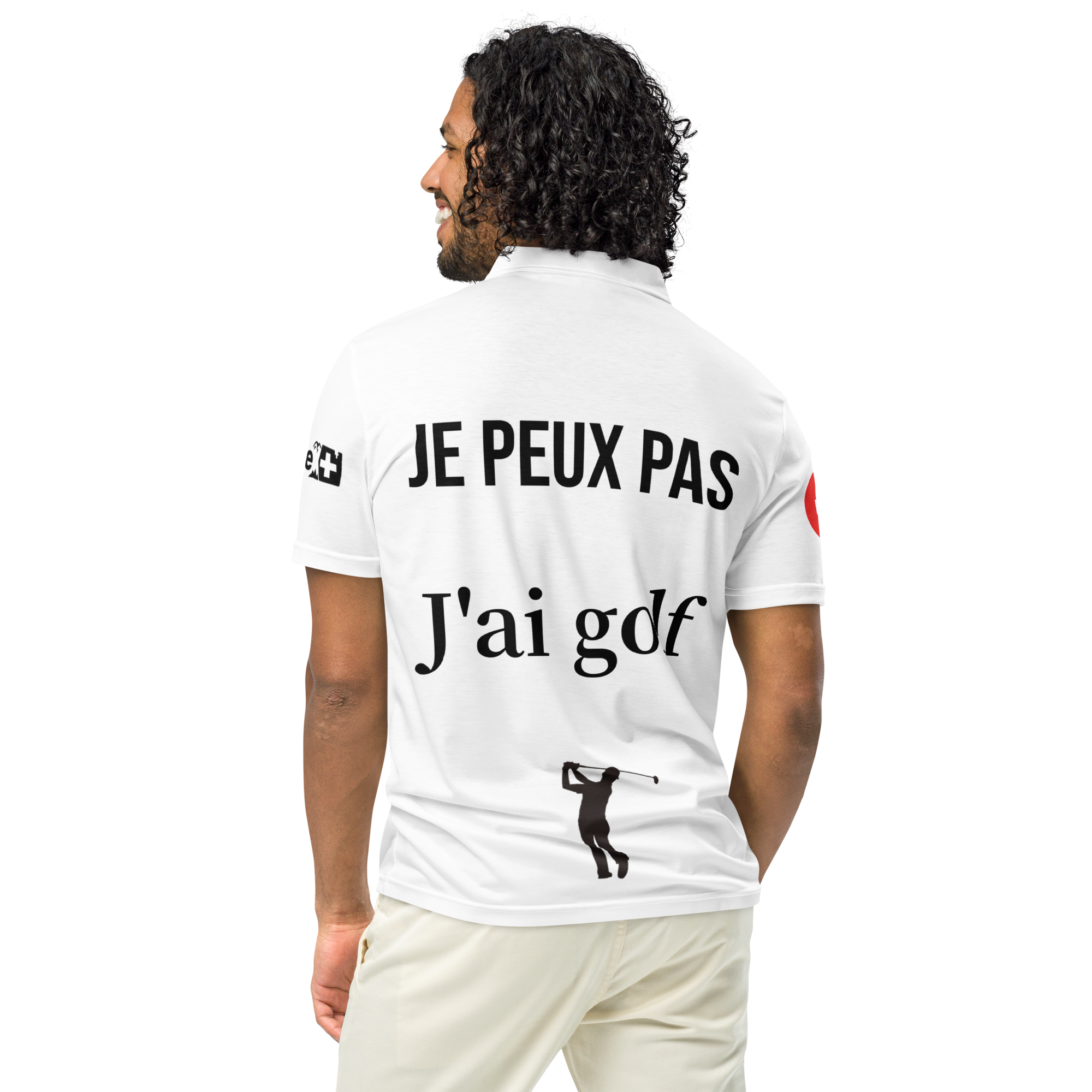 Polo Golf Premium – Édition "Priorités" (« Je peux pas, j'ai Golf ») – Image 4