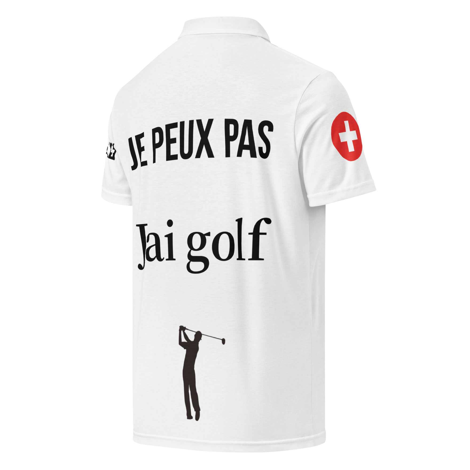 Polo Golf Premium – Édition "Priorités" (« Je peux pas, j'ai Golf ») – Image 2